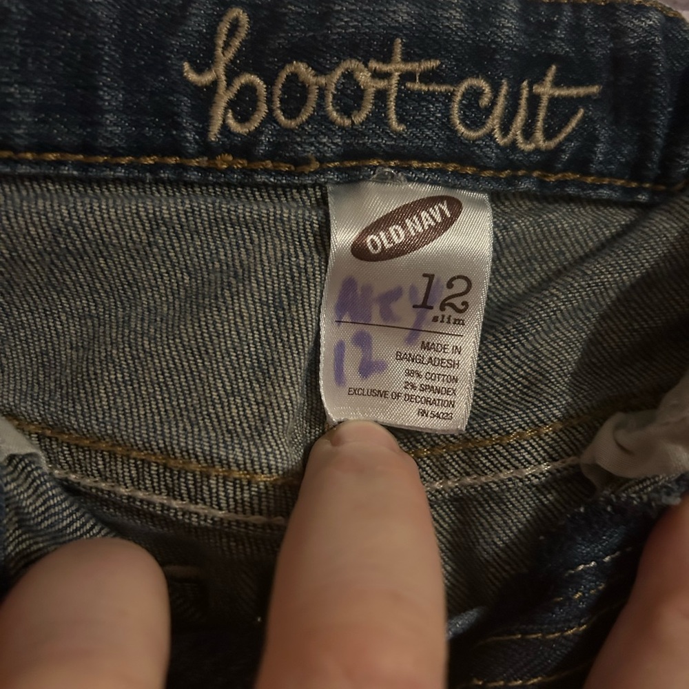 Girls jeans by Old Navy. Size 12. Boot cut. - Picture 3 of 4